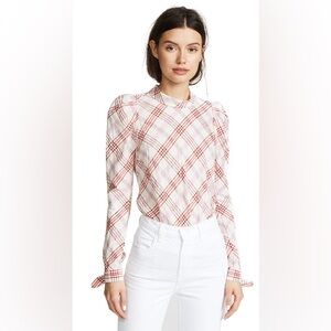 Veronica Beard Isabel Plaid Blouse